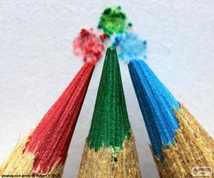 Puzzle Τρία μολύβια, χρώματα